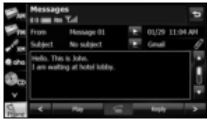 SUBARU Legacy et Outback 2014 Système de navigation - ■ Réponse à un message - 2