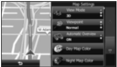 SUBARU Legacy et Outback 2014 Système de navigation - Map Settings (Paramètres de la carte) - 1