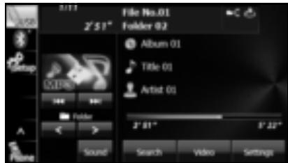 SUBARU Legacy et Outback 2014 Système de navigation - Appuyez sur la touche tactile Settings (Options). - 1