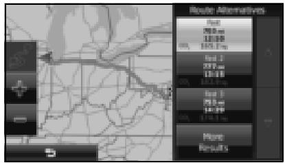 SUBARU Legacy et Outback 2014 Système de navigation - Changement de méthode de recherche d'itinéraire (autres itinéraires, etc.) - 3