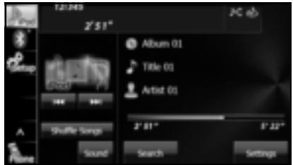 SUBARU Legacy et Outback 2014 Système de navigation - ■ Lecture de Shuffle Songs (Lecture aléatoire) - 1