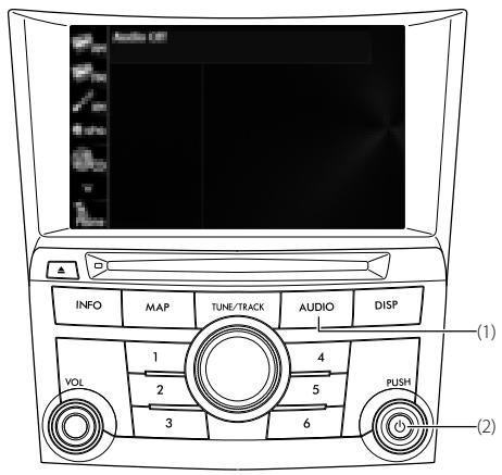 SUBARU Legacy et Outback 2014 Système de navigation - Changement de la source audio - 1