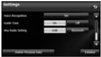 SUBARU Legacy et Outback 2014 Système de navigation - Appuyez sur la touche tactile On (Activer) ou Off (Désactiver) sous Guide Tone (Guidage vocal). - 1