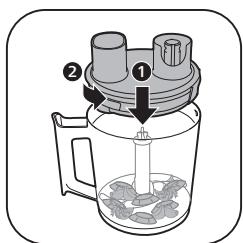 PHILIPS HR2684 - Utilisation de l'ensemble lames du robot de cuisine (HR2685 uniquely) - 2