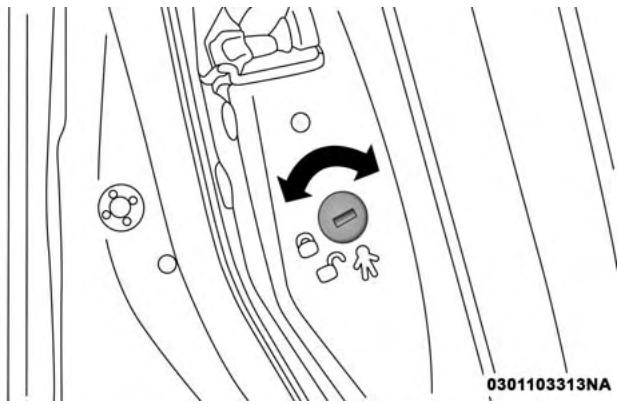 JEEP Compass (2017) - Pour activer ou désactiver le système de verrouillage des portières sécurité-enfants - 2
