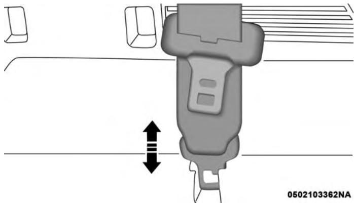 JEEP Compass (2017) - Directives d'utilisation de la ceinture de sécurité de la place centrale de deuxieme rangée - 1