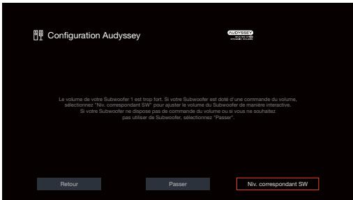 DENON AVCX4800H - ■ Message d'erreur concernant le niveau du subwoofer et modalités d'ajustement - 1
