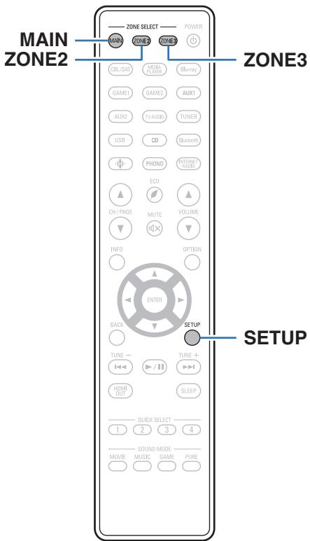 DENON AVCX4800H - Spécification de la zone utilisée avec la télécommande - 1