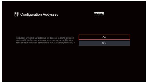 DENON AVCX4800H - Effectuez le paramétrage de Audyssey Dynamic EQ® et Audyssey Dynamic Volume®. - 1