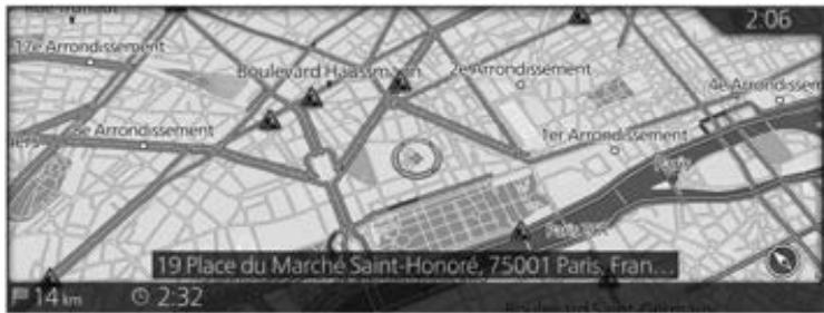 MAZDA CX-30 (2019) Système de navigation - (Lors de la vérification des détails sur les événements concernant la circulation depuis l'écran carte) - 2