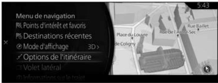 MAZDA CX-30 (2019) Système de navigation - Vérifier des itinéaires alternatifs au moment de la planification de l'itinéaire - 2