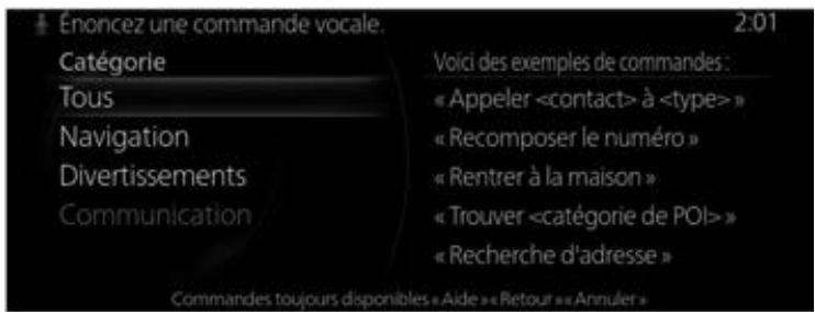 MAZDA CX-30 (2019) Système de navigation - Conseils d'utilisation pratiques pour l'utilisation de la fonction de reconnaissance vocale - 1