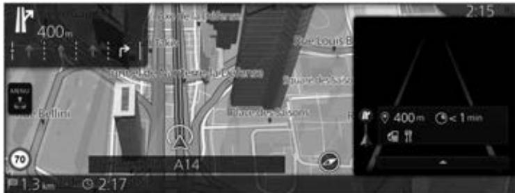 MAZDA CX-30 (2019) Système de navigation - Renseignements sur les voies (Type B) - 1