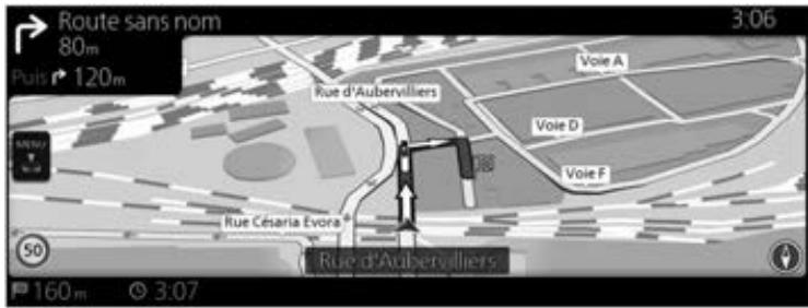 MAZDA CX-30 (2019) Système de navigation - Prévisualisation du virage et de la rue suivante - 1