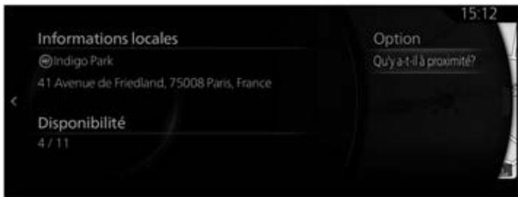 MAZDA CX-30 (2019) Système de navigation - Recherche d'informations sur les établissements situés à proximité pour faire passer votre temps d'attente pendant la recharge - 4