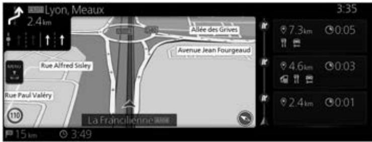 MAZDA CX-30 (2019) Système de navigation - Renseignements sur les voies et les panneaux de signalisation (Type A) - 1