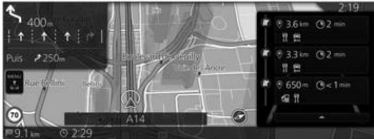 MAZDA CX-30 (2019) Système de navigation - Informations sur la sortie d'autoroute - 2