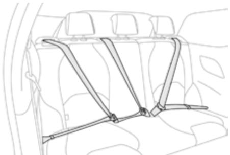DS Automobiles DS3 Phase 3 (2016-2019) - Ceintures de sécurité arrière - 1