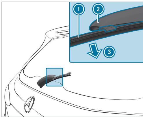 Mercedes-Benz Classe E Break (2023) - Dépose du balai d'essuie-glace - 1