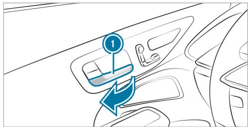 Mercedes-Benz Classe E Break (2023) - Déverrouillage et ouverture des portes de l'intérieur - 1