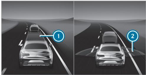 Mercedes-Benz Classe E Break (2023) - Fonctionnement du freinage d'urgence assisté actif - 1
