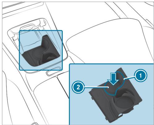 Mercedes-Benz Classe E Break (2023) - Utilisation du portegobelet - 1