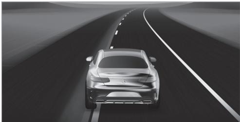 Mercedes-Benz Classe E Break (2023) - Fonctionnement de l'assistant de franchissement de ligne actif - 7