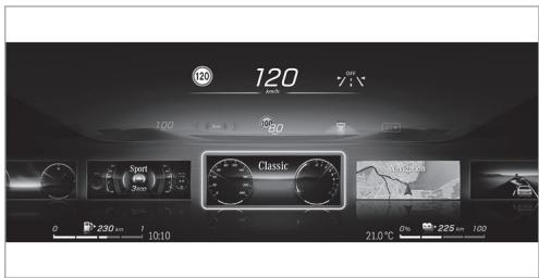 Mercedes-Benz Classe E Break (2023) - Remarques relatives aux menus sur l'écran conducteur - 3