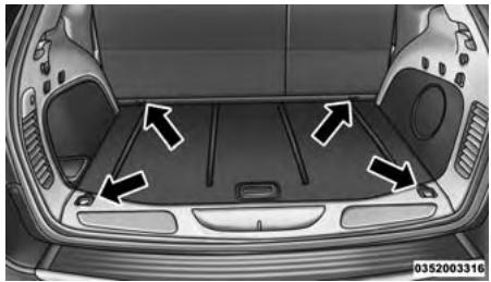 JEEP Grand Cherokee WK2 Phase 2 (2013-2017) - Points d'arrimage d'espace de chargement arrière - 1
