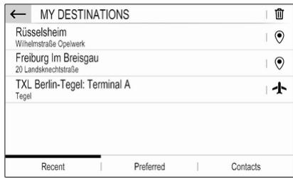 Vauxhall Mokka B (2020-2024) Infotainment System - Destination lists - 1