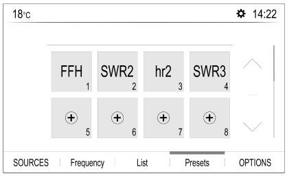 Vauxhall Mokka B (2020-2024) Infotainment System - Storing favourite stations - 1