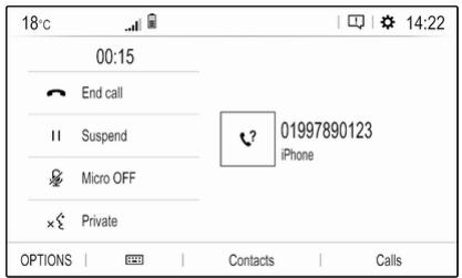 Vauxhall Mokka B (2020-2024) Infotainment System - Incoming phone call - 2