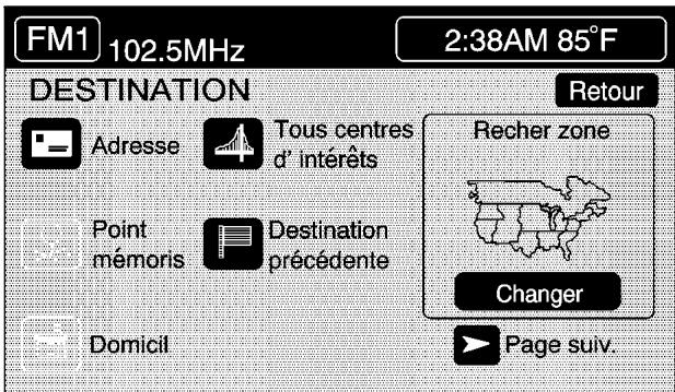CADILLAC XLR (2006) - Entrer la destination - 1