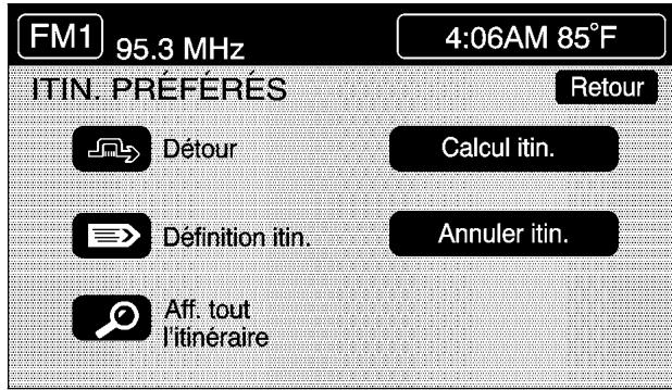 CADILLAC XLR (2006) - Preférences d'itinéraire - 1