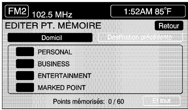 CADILLAC XLRV (2006) - Éditer le point de mémoire - 1