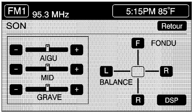 CADILLAC XLRV (2006) - Menu des stations préréglées - 1