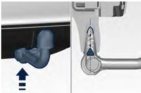 Maserati Grecale (2022) - Installation du triangle d'attelage   Installer le triangle d'attelage - 5