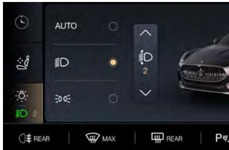 Maserati Grecale (2022) - Utilisation du Commutateur feuys pour I'éclairage du vehicule - 1