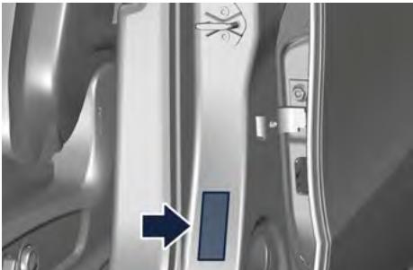 Maserati Grecale (2022) - Étiquette de traçabilité de batterie 400 V - 1