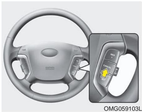 KIA Magentis MG (2005-2010) - Pour accélérer temporairement alors que le régulateur est en circuit : - 1