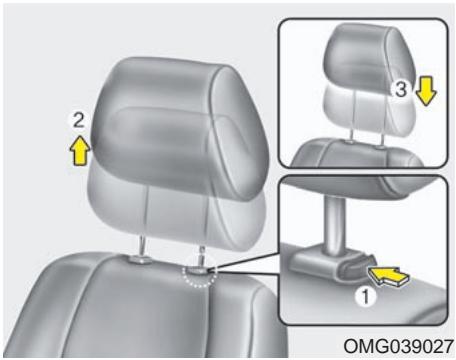 KIA Magentis MG (2005-2010) - Réglage de la hauteur - 1