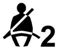 Buick Enclave 2 (2024) - Témoin de rappel de bouclage de la ceinture de sécurité du passager avant - 1