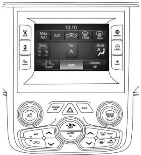 RAM 2500 (2018) - Commandes automatiques de système de chauffage-climatisation avec écran tactile - 1