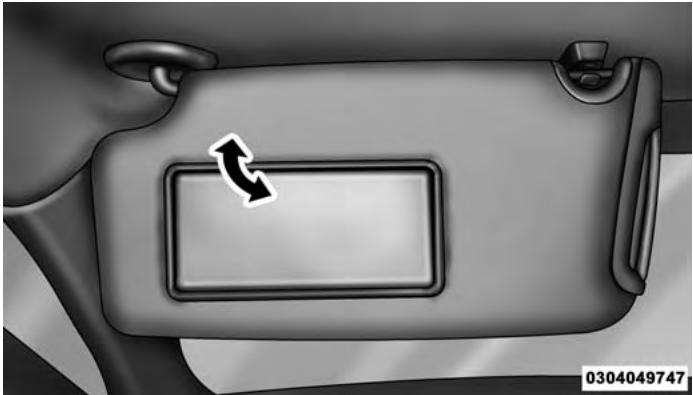 DODGE Charger SRT Hellcat (2017) - Miroirs de courtoisie avec éclairage – selon l'équipement - 1