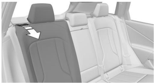 BMW X3 (2024) - Rabattement du dossier de siège arrière - 1