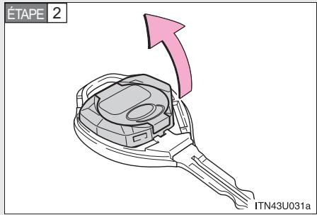 Scion tC 2 (2012) - ■ Remplacement de la pile (vehicules non dotés du système Smart key) - 2