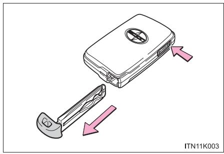 Scion tC 2 (2012) - Utilisation de la clé mécanique (vehicules dotés du système Smart key) - 1