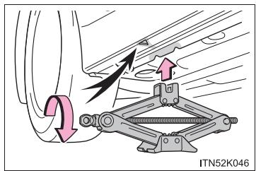 Scion tC 2 (2012) - Guides des points de levage - 1