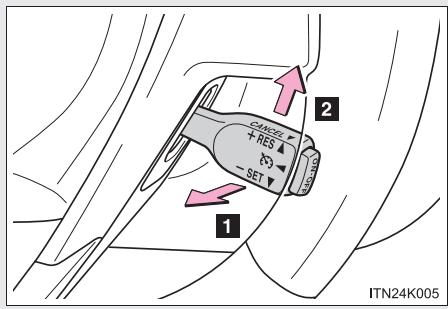 Scion tC 2 (2012) - Annulation et restauration de la régulation à vitesse constante - 1