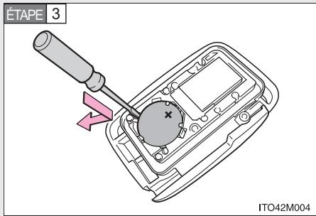 Scion tC 2 (2012) - ■ Remplacement de la pile (vehicules dotés du système Smart key) - 3
